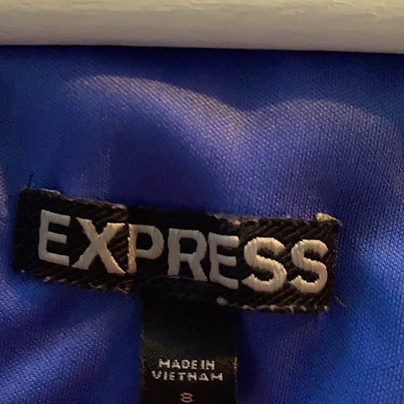 Express skater halter dress size 8. Dusty Blue. Freshly dry cleaned. Worn once! - Picture 3 of 3